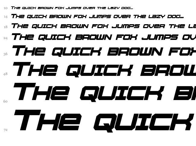 Whittle font waterfall